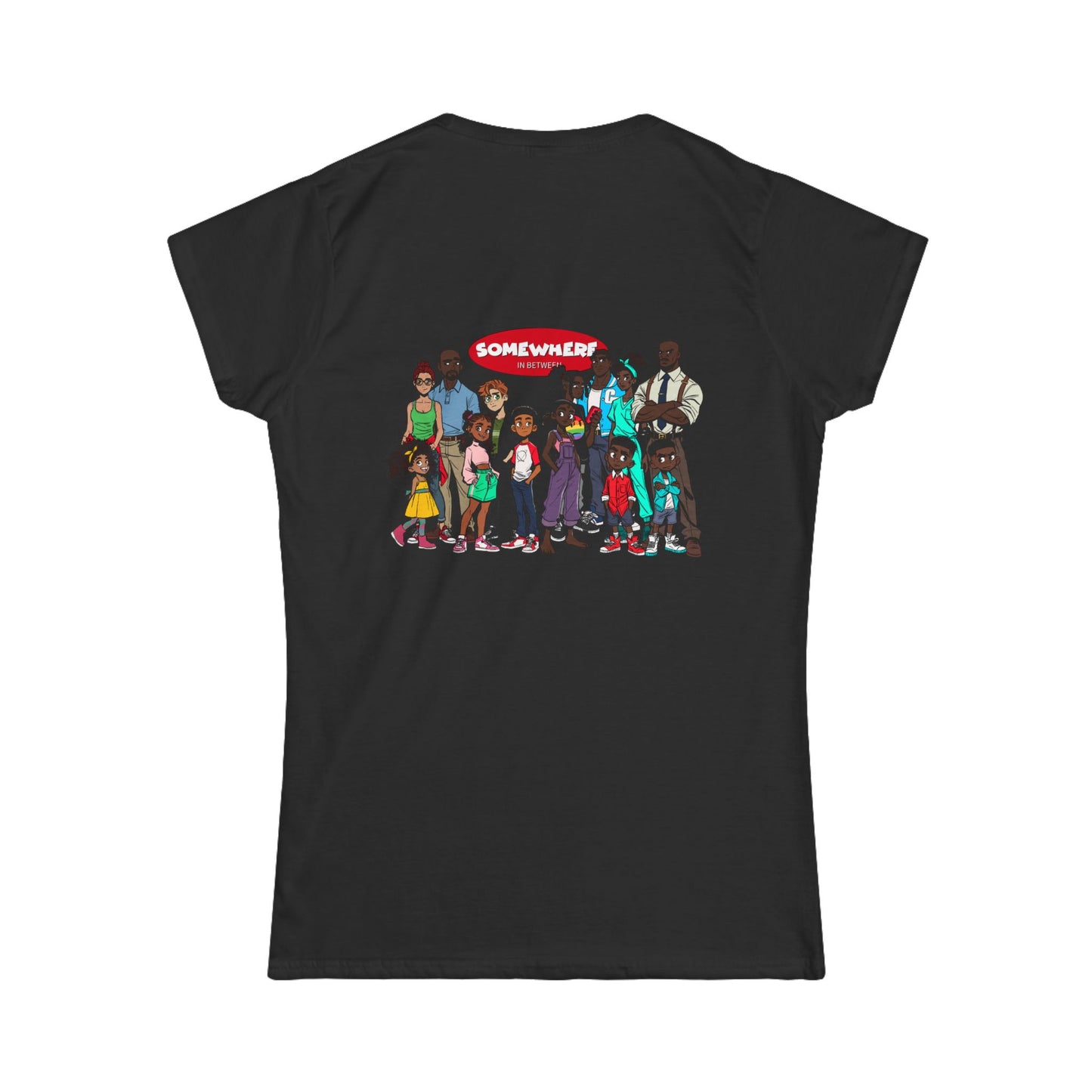 Somewhere in Between™ Women’s Softstyle Family Portrait Tee