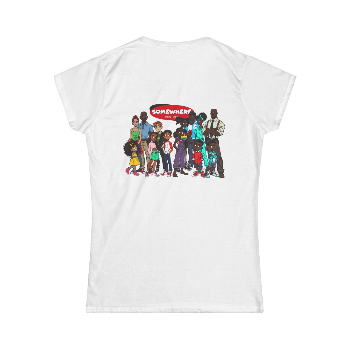 Somewhere in Between™ Women’s Softstyle Family Portrait Tee
