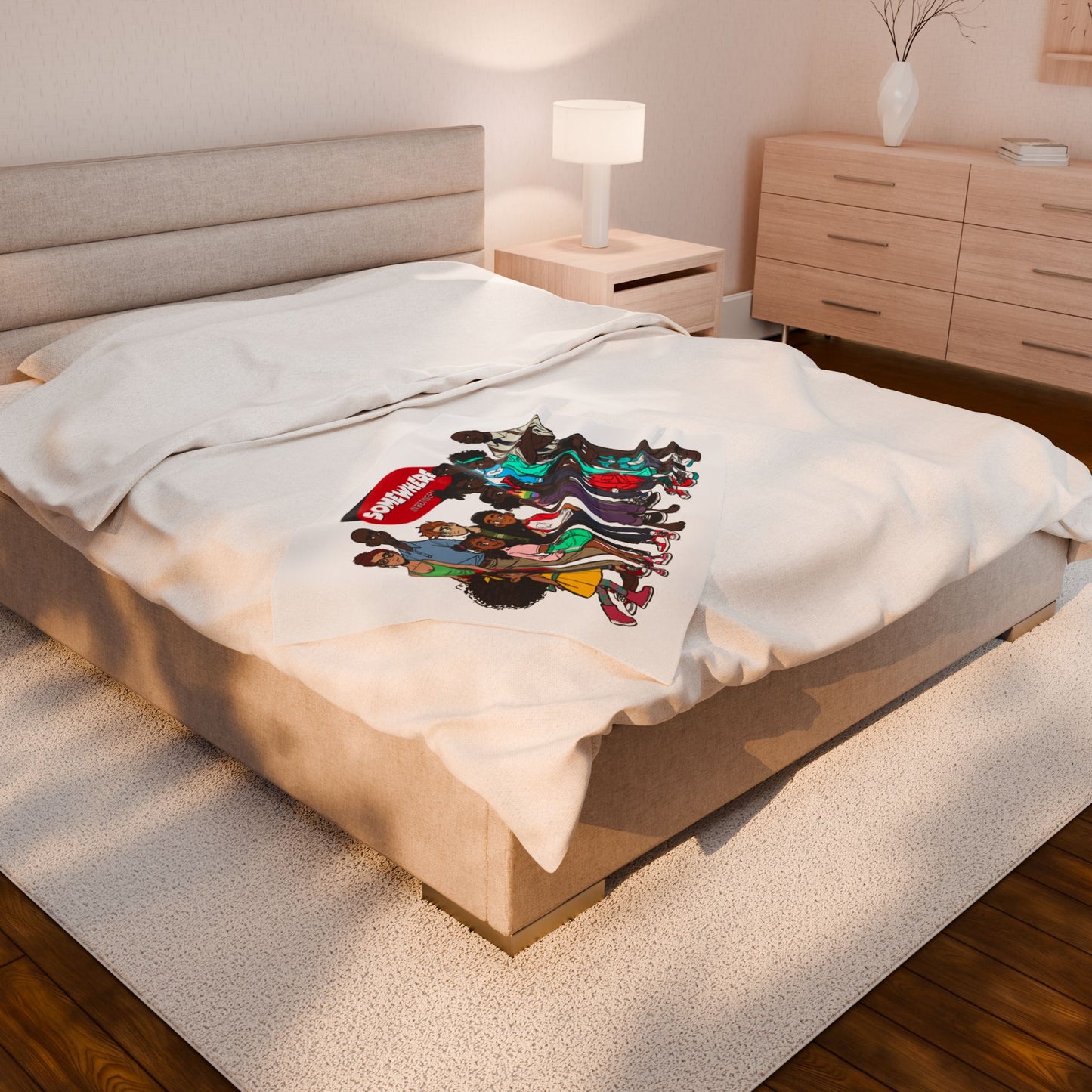 Somewhere in Between™ Cozy Velveteen Plush Blanket