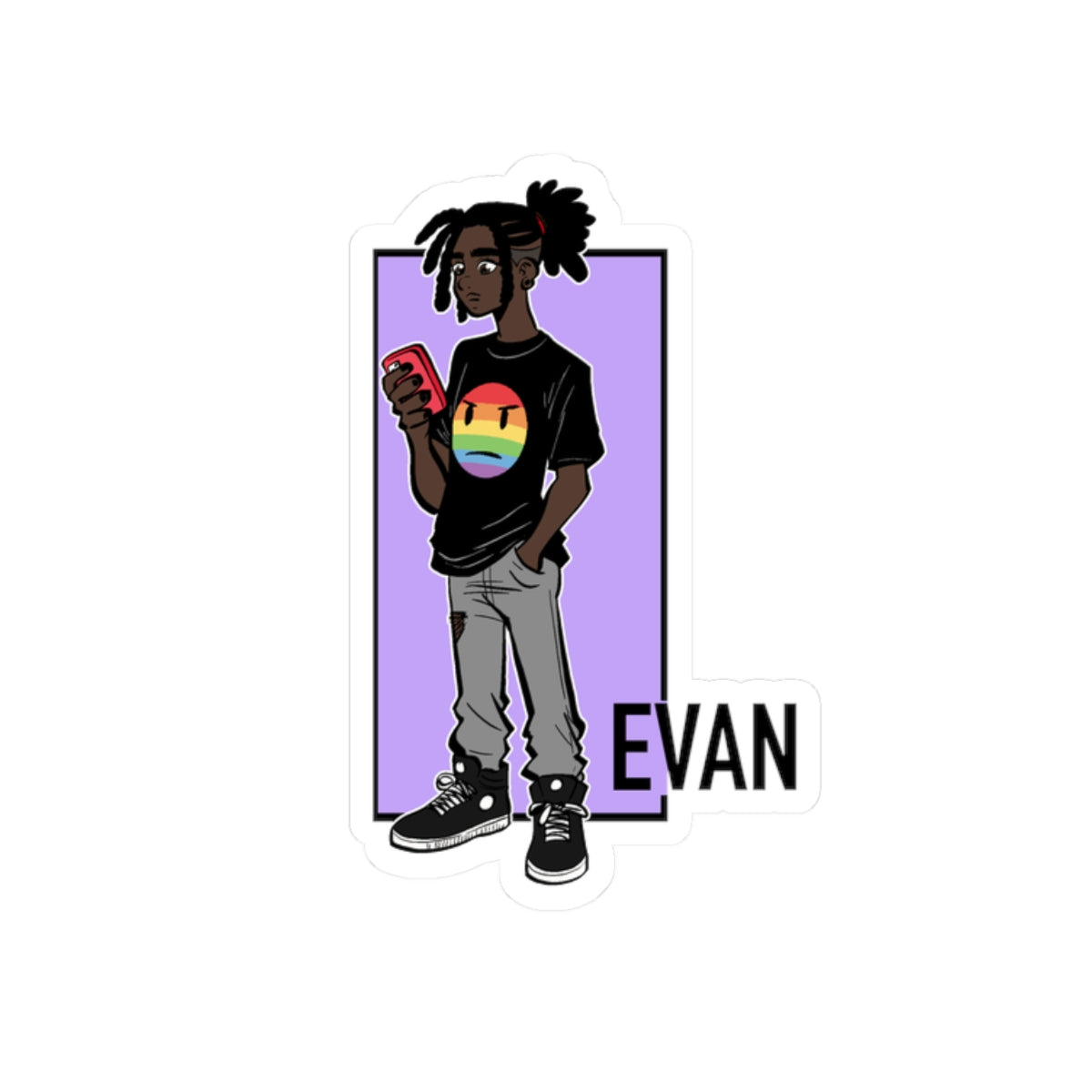 Somewhere in Between™ Kiss-Cut Sticker – Evan Edition