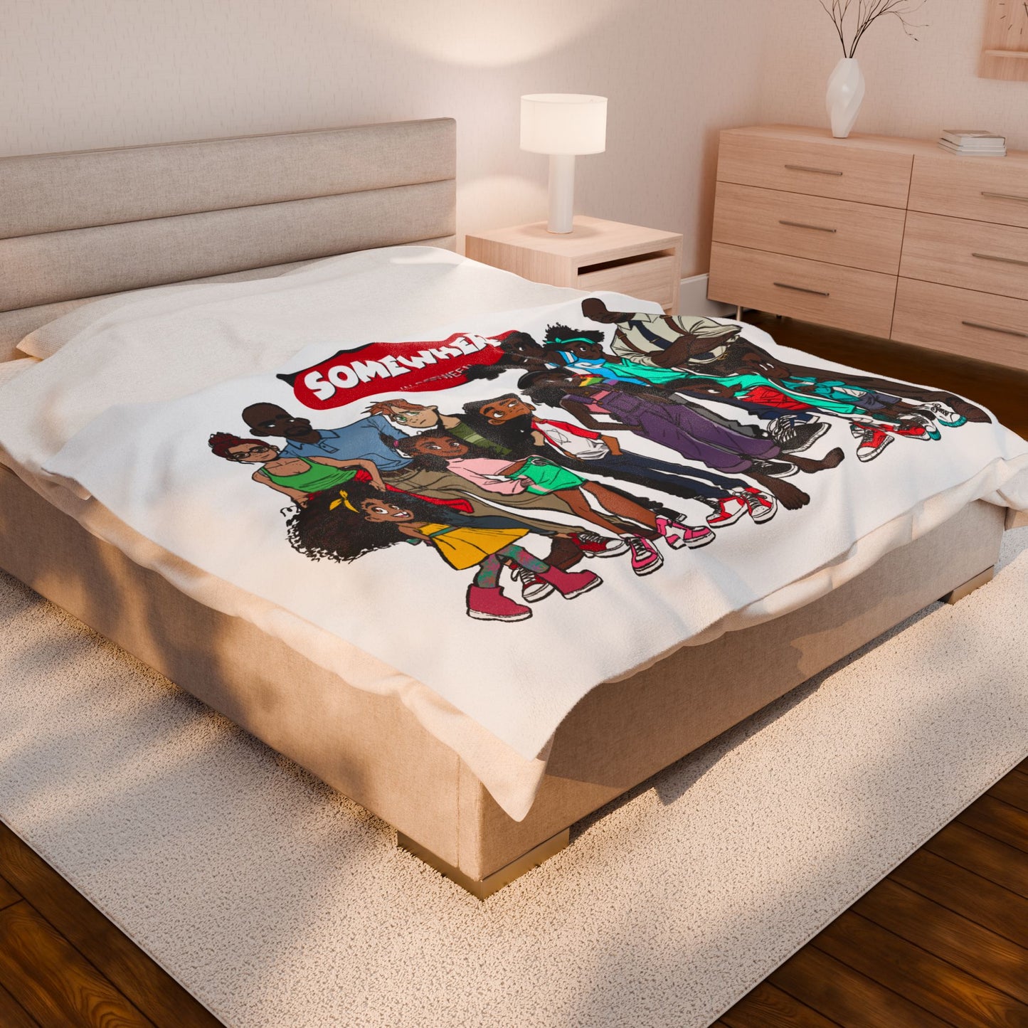 Somewhere in Between™ Cozy Velveteen Plush Blanket