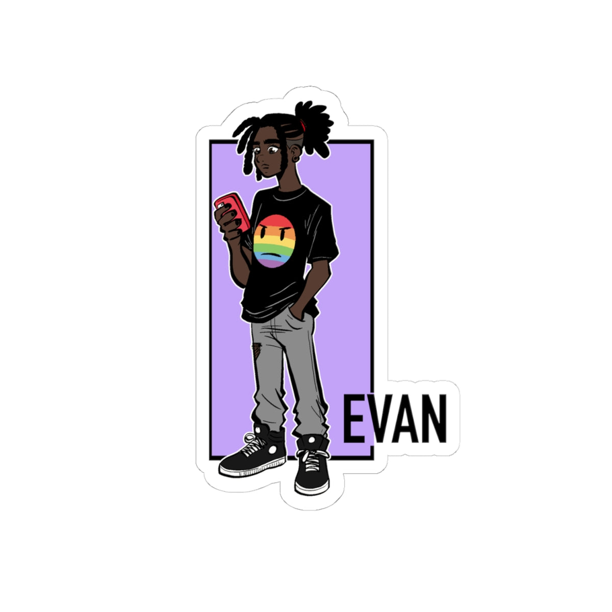 Somewhere in Between™ Kiss-Cut Sticker – Evan Edition