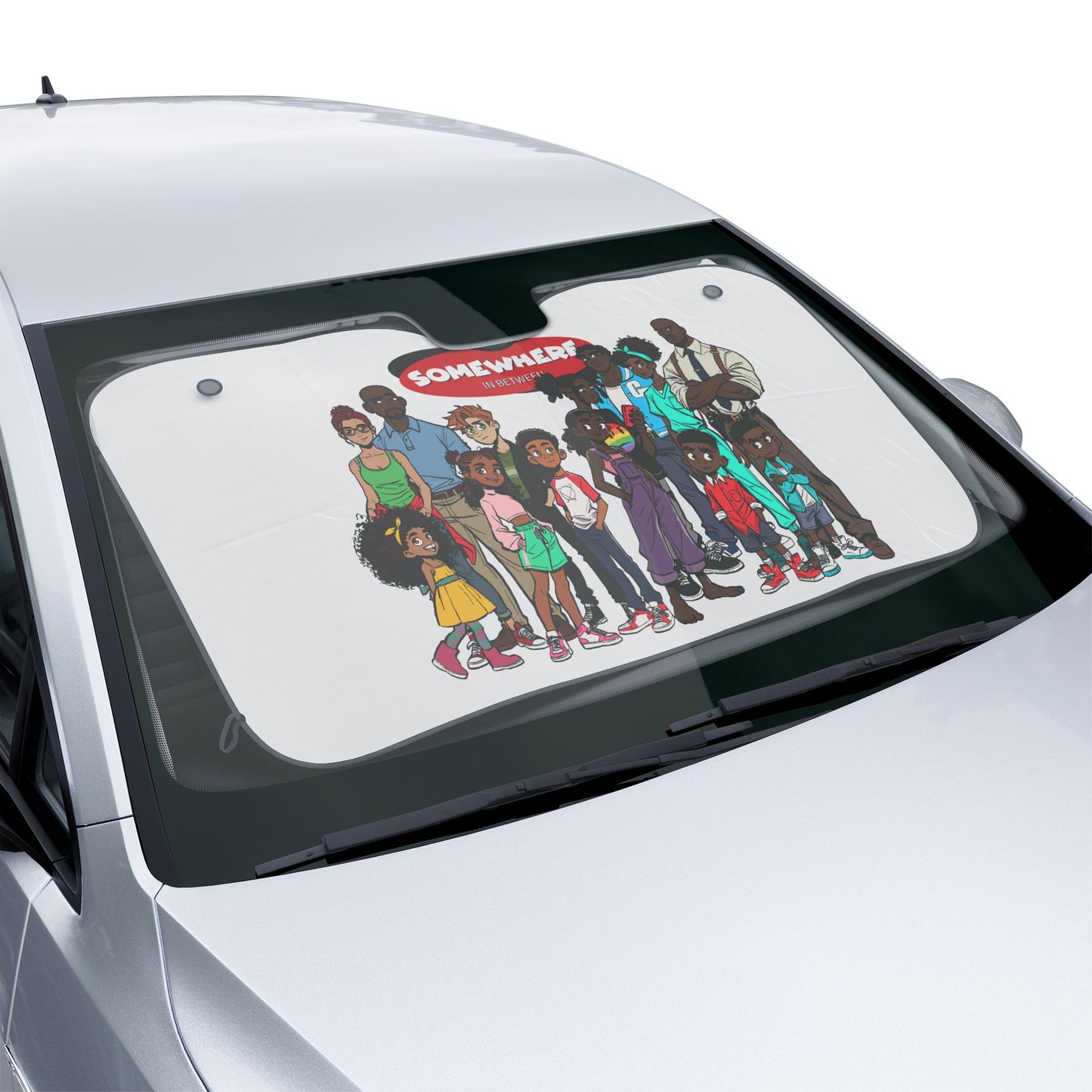Somewhere in Between™ “Family Road-Trip” Car Sun Shade