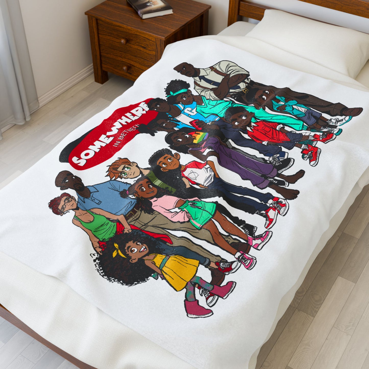 Somewhere in Between™ Cozy Velveteen Plush Blanket