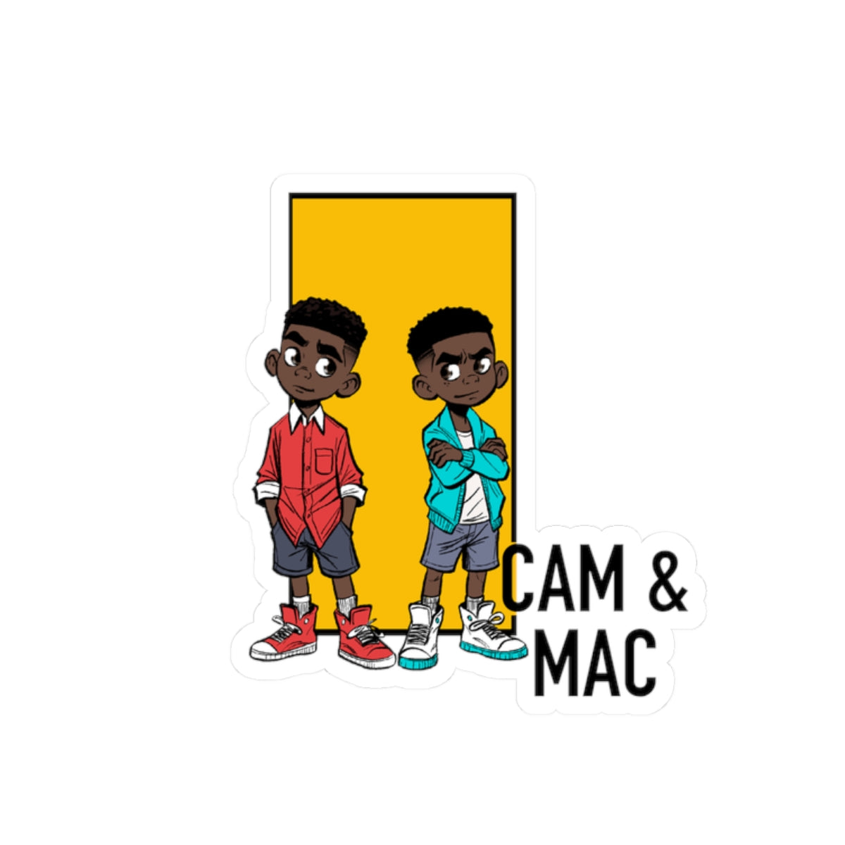 Somewhere in Between™ Kiss-Cut Sticker –Cam & Mac Edition