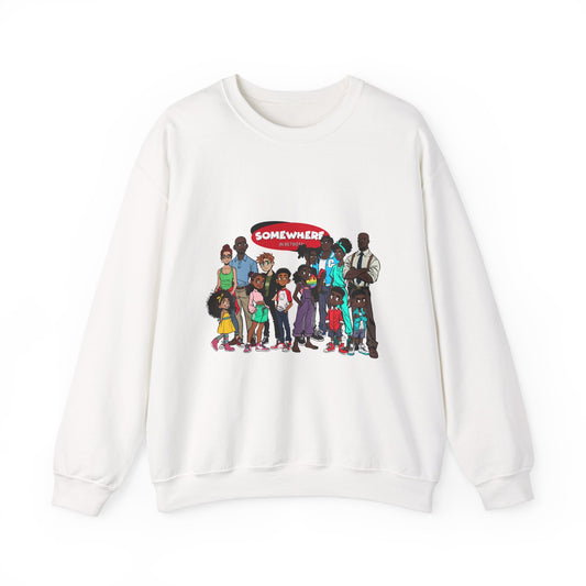 Somewhere in Between™ Unisex Crewneck Sweatshirt – “Family Gathering” Edition