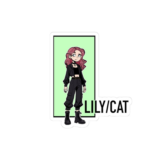 Somewhere in Between™ Kiss-Cut Sticker – Lily/Cat Edition